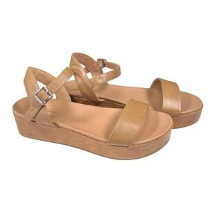 Amazon Essentials 9.2 Beige Nude Sandals 1.5inch Heels Boho Festival Hippie